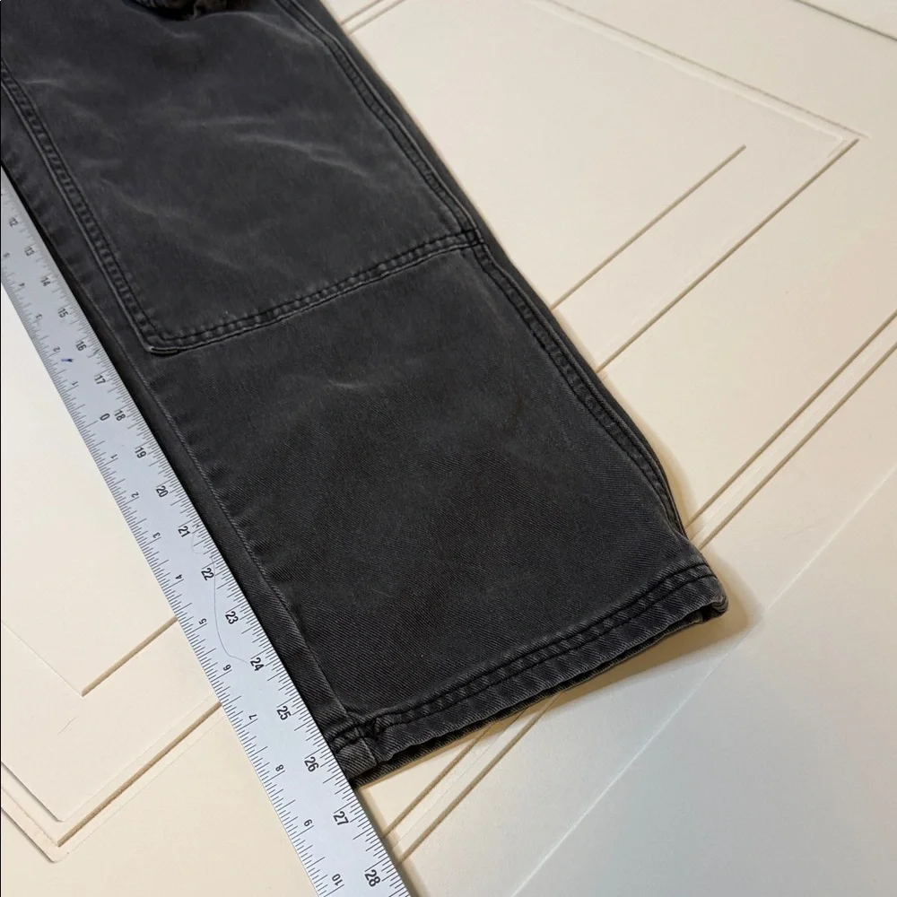 RSQ Utility Jeans Gray Carpenter Style Size 28x32 Streetwear Double Knee Unisex